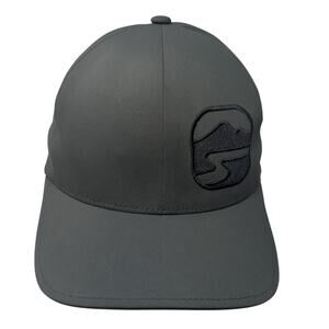 Flexfit Delta Fitted Baseball Cap Gray M Embroidered Lightweight Vented Holes